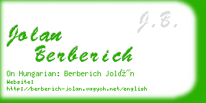 jolan berberich business card